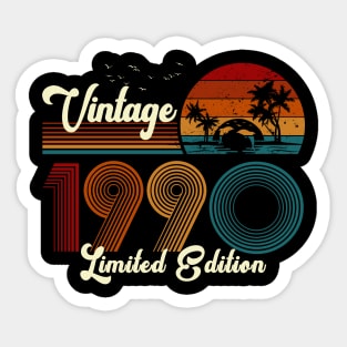 Vintage 1990 Shirt Limited Edition 30th Birthday Gift Sticker